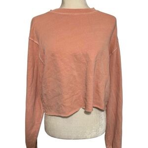 Brandy Melville John Galt Distressed Crop Sweatshirt O / S one size